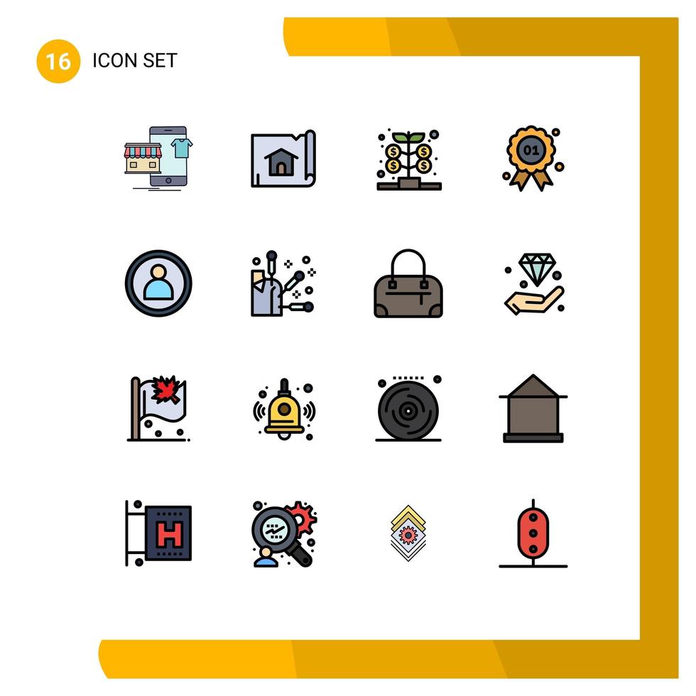 Modern, color icon set  vector