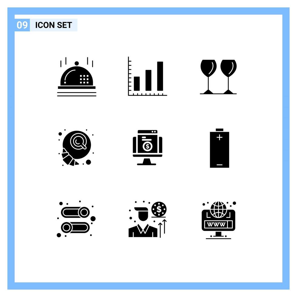 Modern silhouette icon set vector