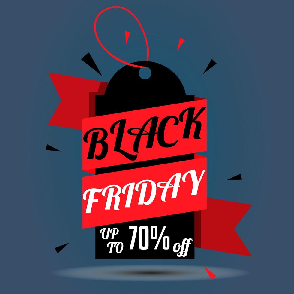 Black Friday discount label or tag vector