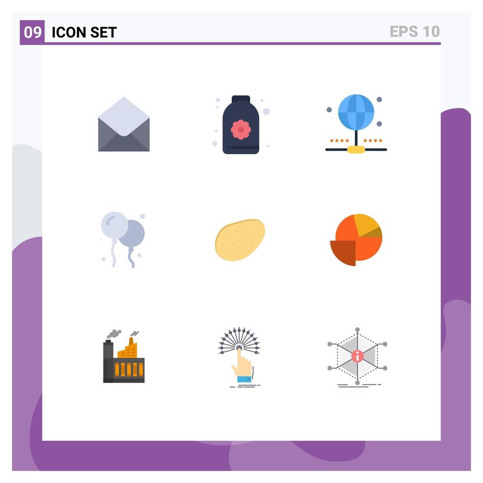 conjunto de iconos de estilo plano aleatorio vector