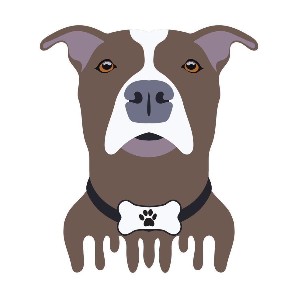 Brown and white dog design vector