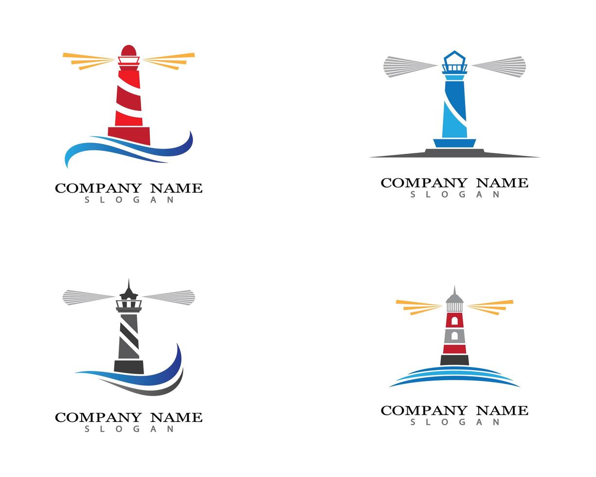 Lighthouse logo images vector