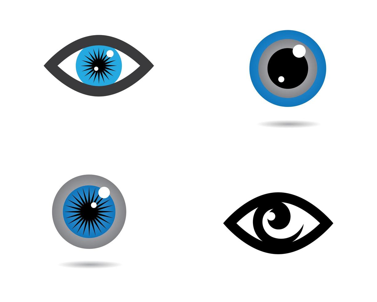 imágenes de ojos logo set vector