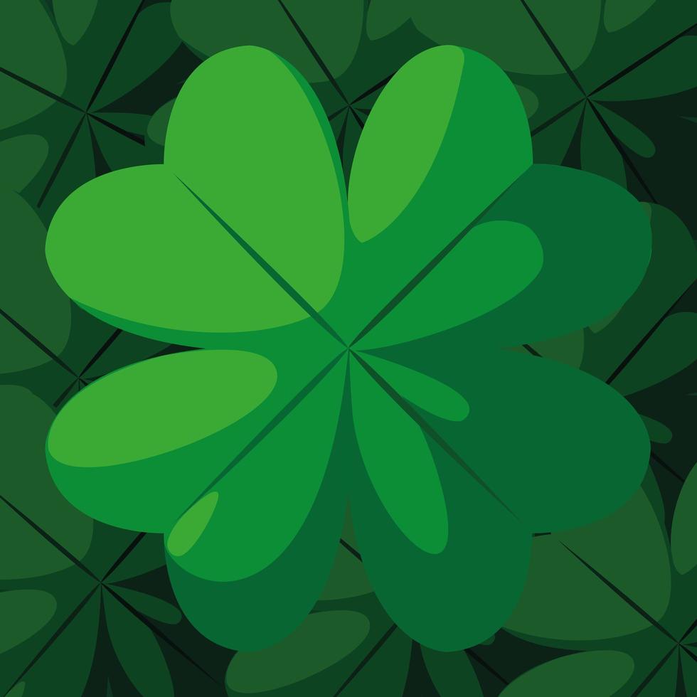 St Patrick's day with clover decoration vector