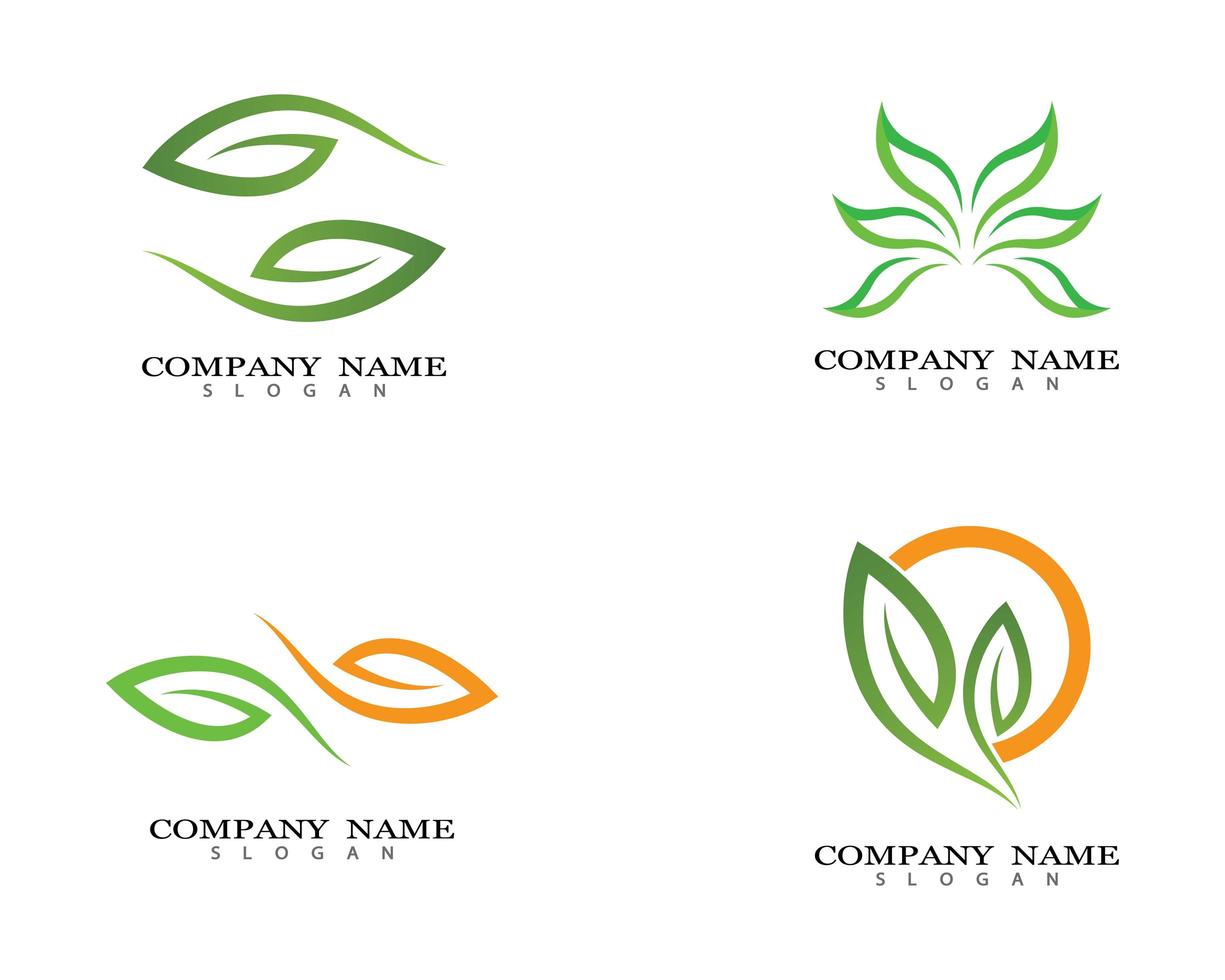 imagenes de logo de hoja vector