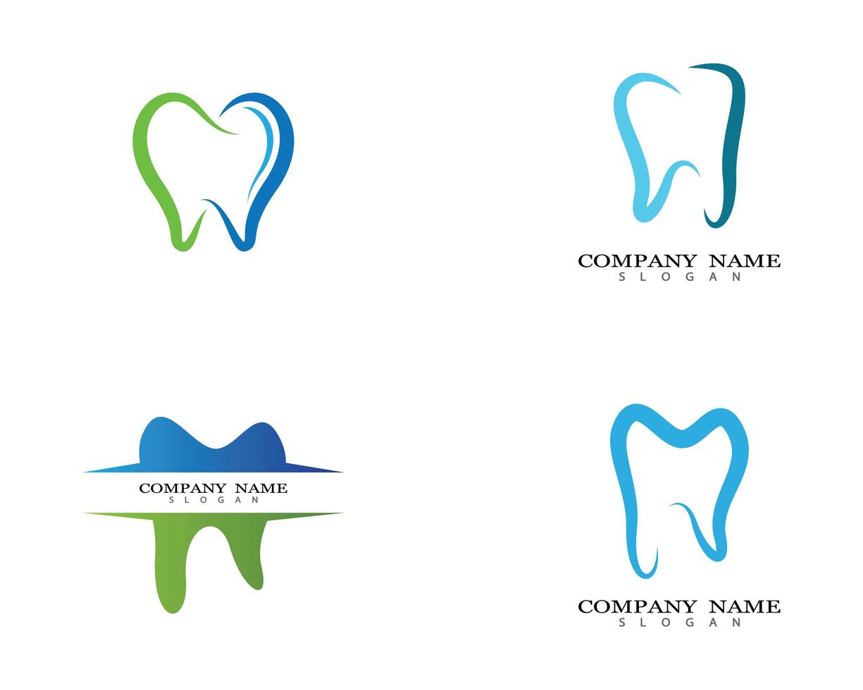 conjunto de imágenes de logo dental vector