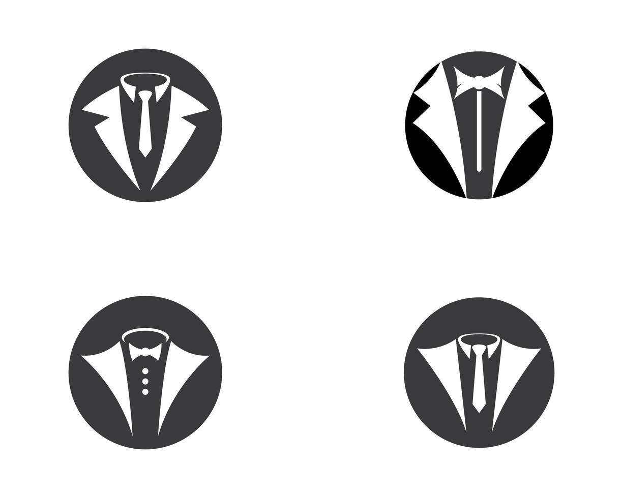 conjunto de imágenes del logo de tuxedo vector