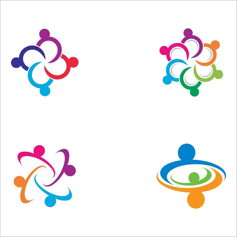 Teamwork logo images set  vector