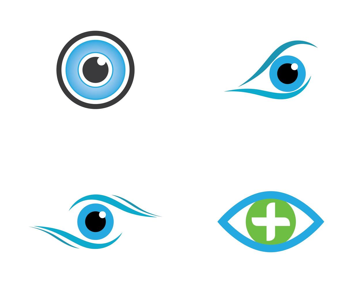 Set of eye logo images vector