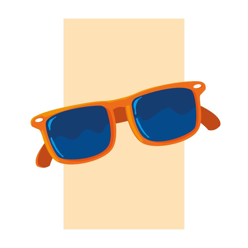 Summer and red glasses design vector