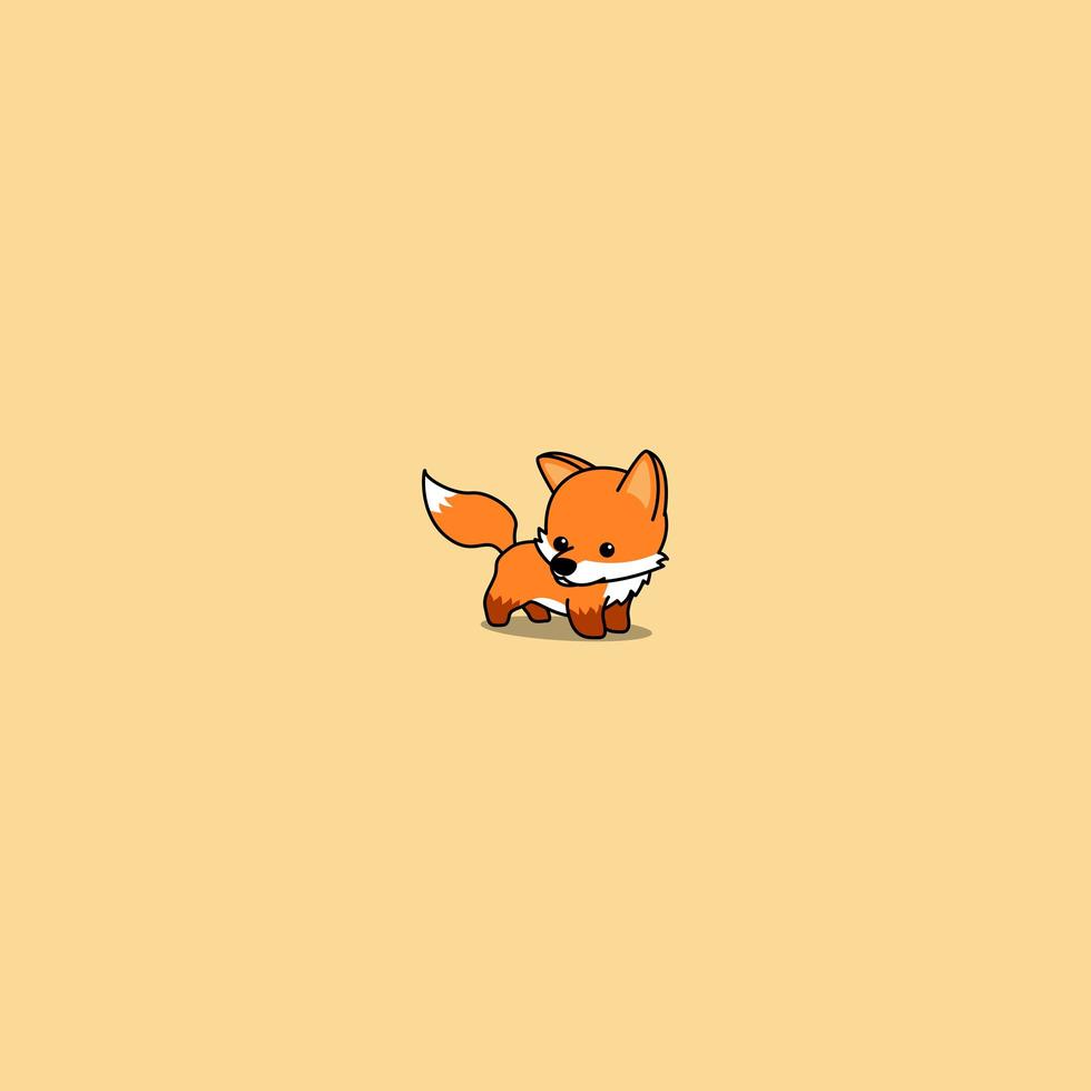Cute baby fox cartoon icon 1339841 Vector Art at Vecteezy