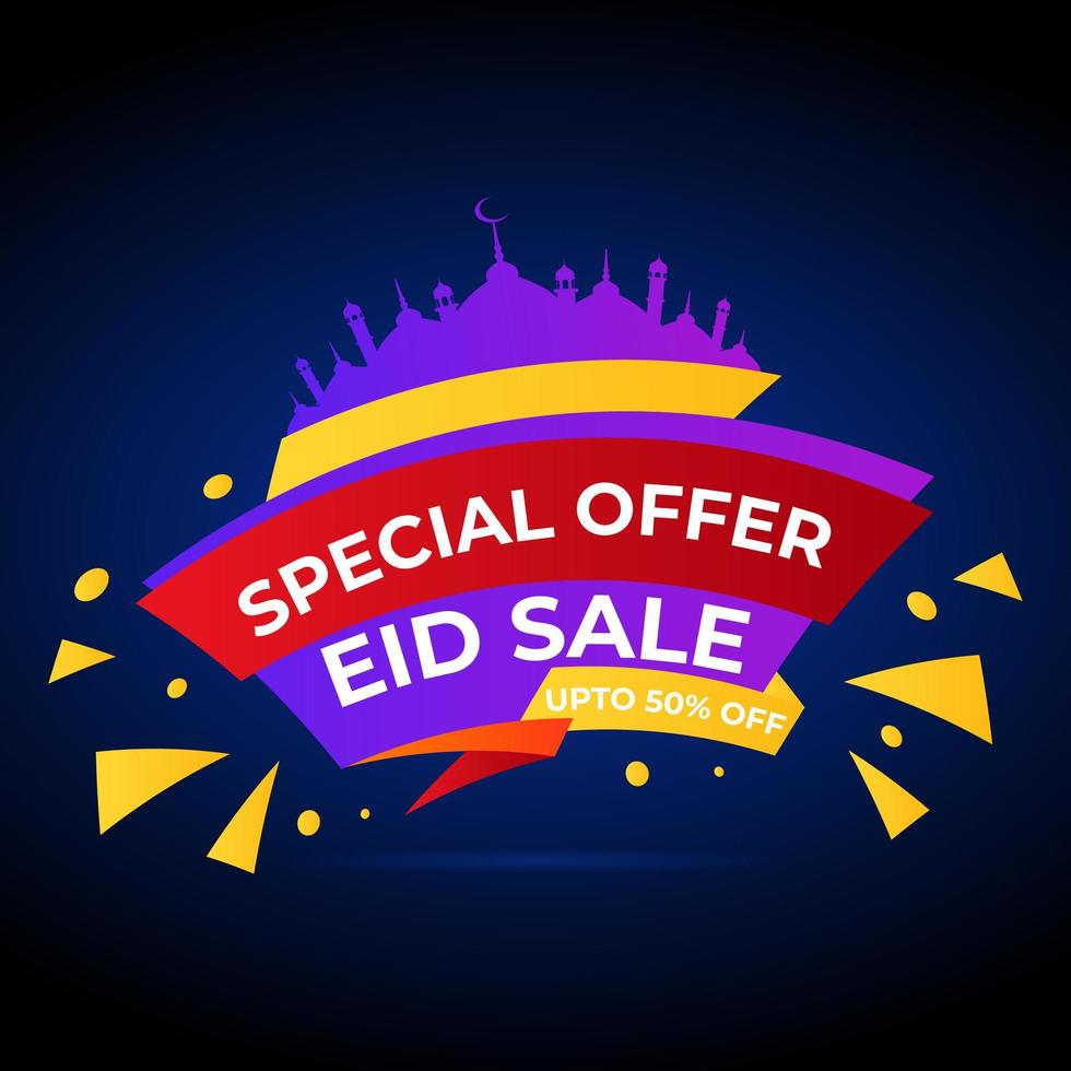 Special offer eid sale banner  vector