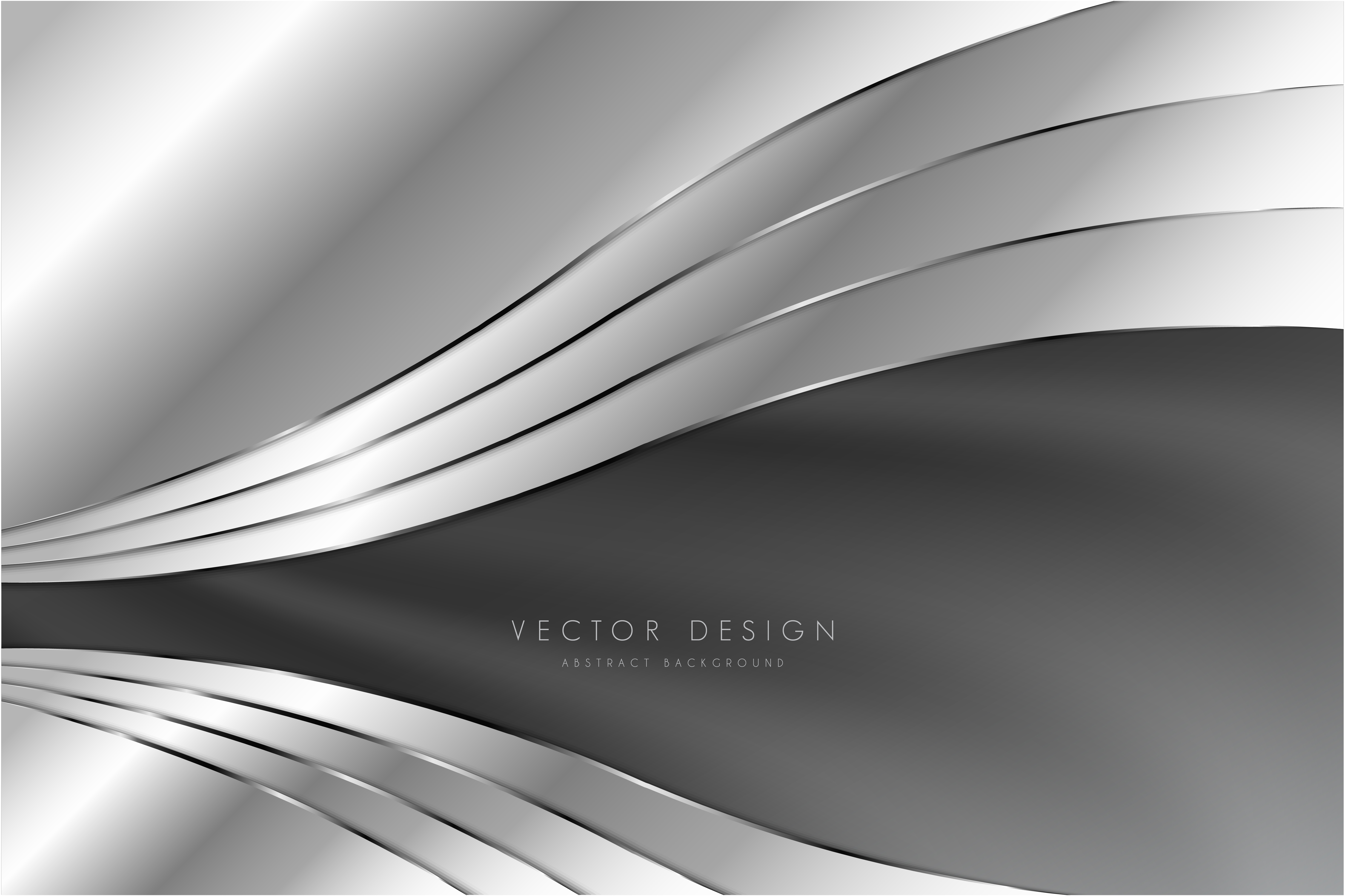 Elegant gray metallic background with silk curved design. 1339875 ...