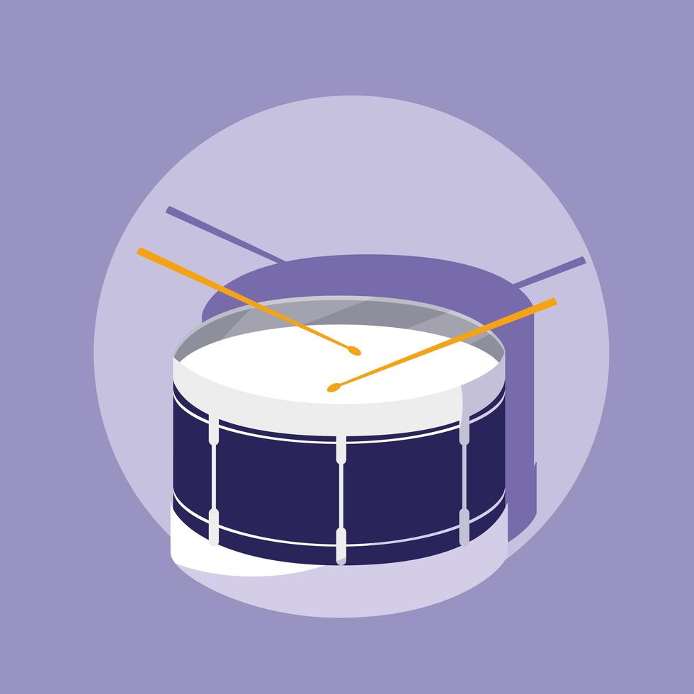 Percussion drum musical instrument vector