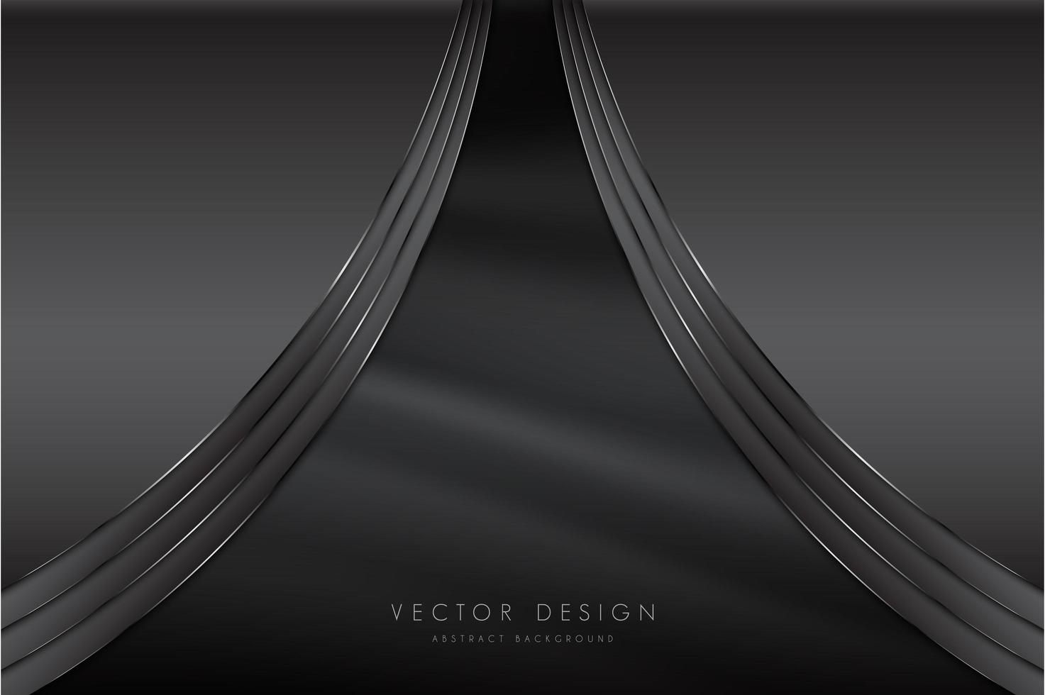 Dark gray metallic background with silk texture. vector