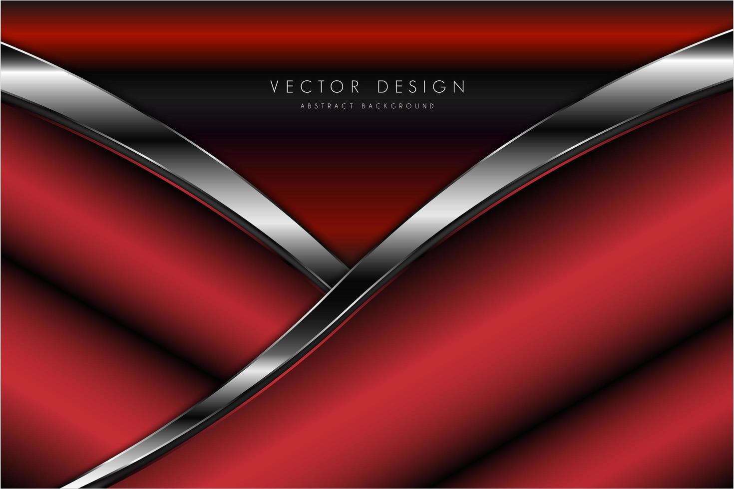 Red and silver metallic background. vector