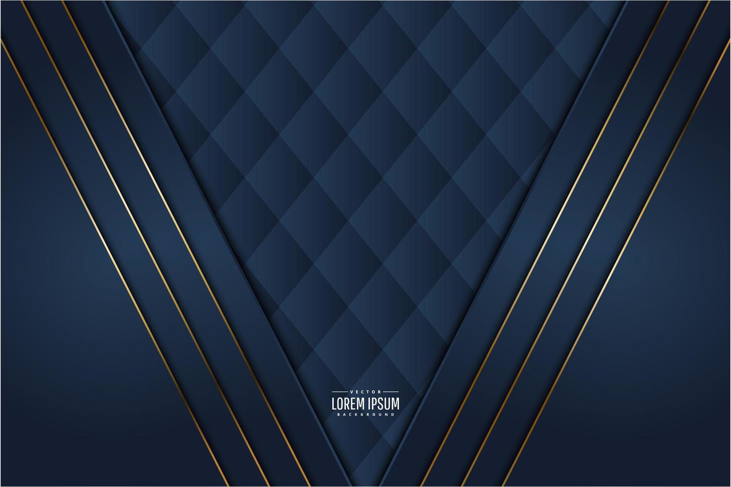 Blue with gold line background. vector