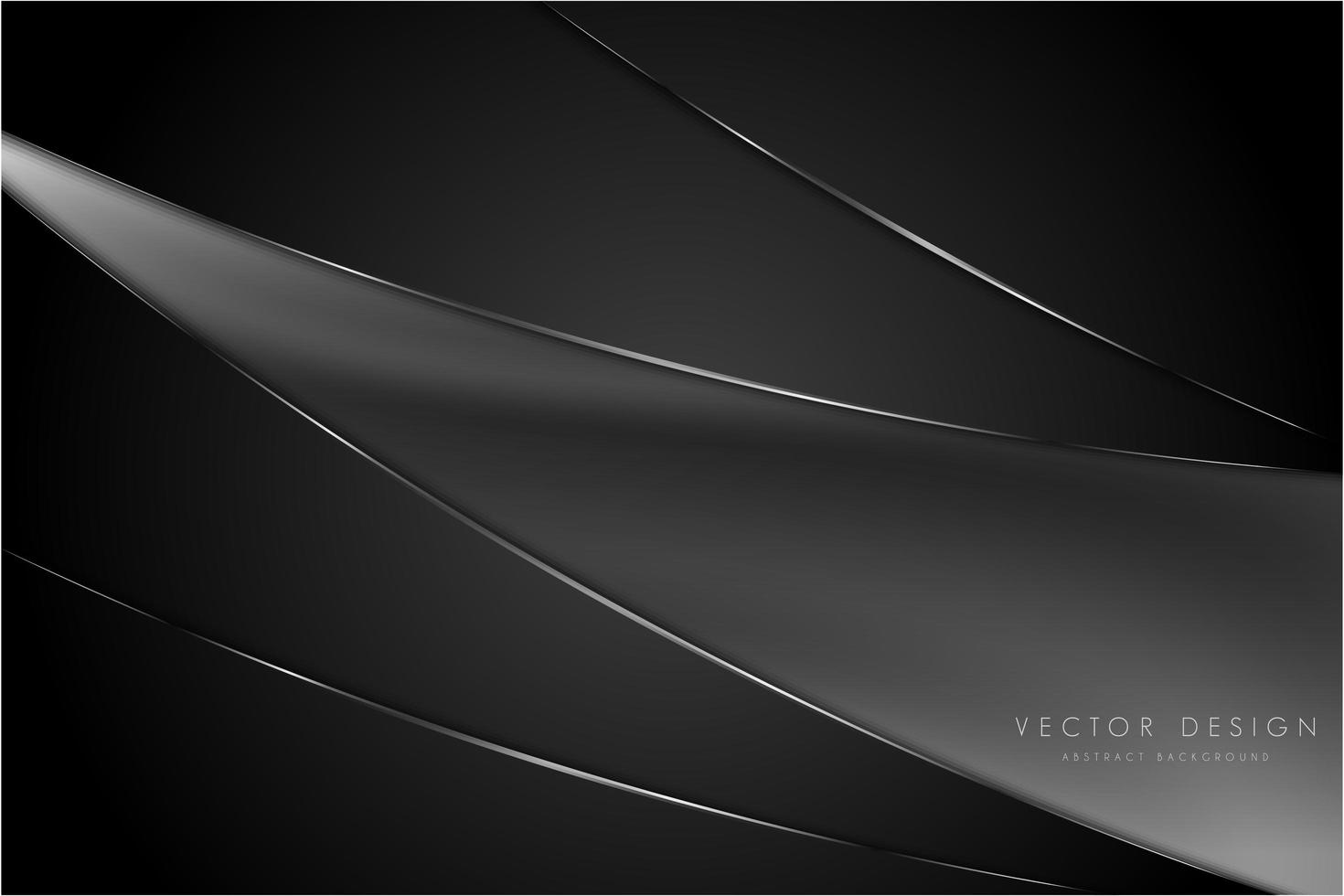 Elegant dark gray metallic background with silk. vector