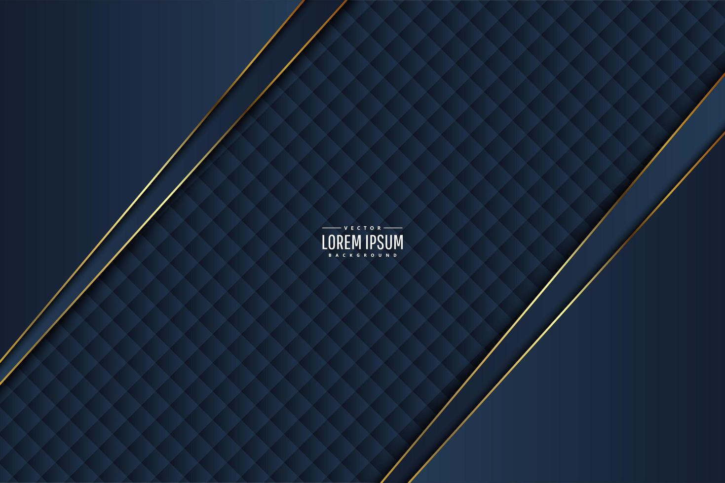 Blue with gold line metallic background. vector