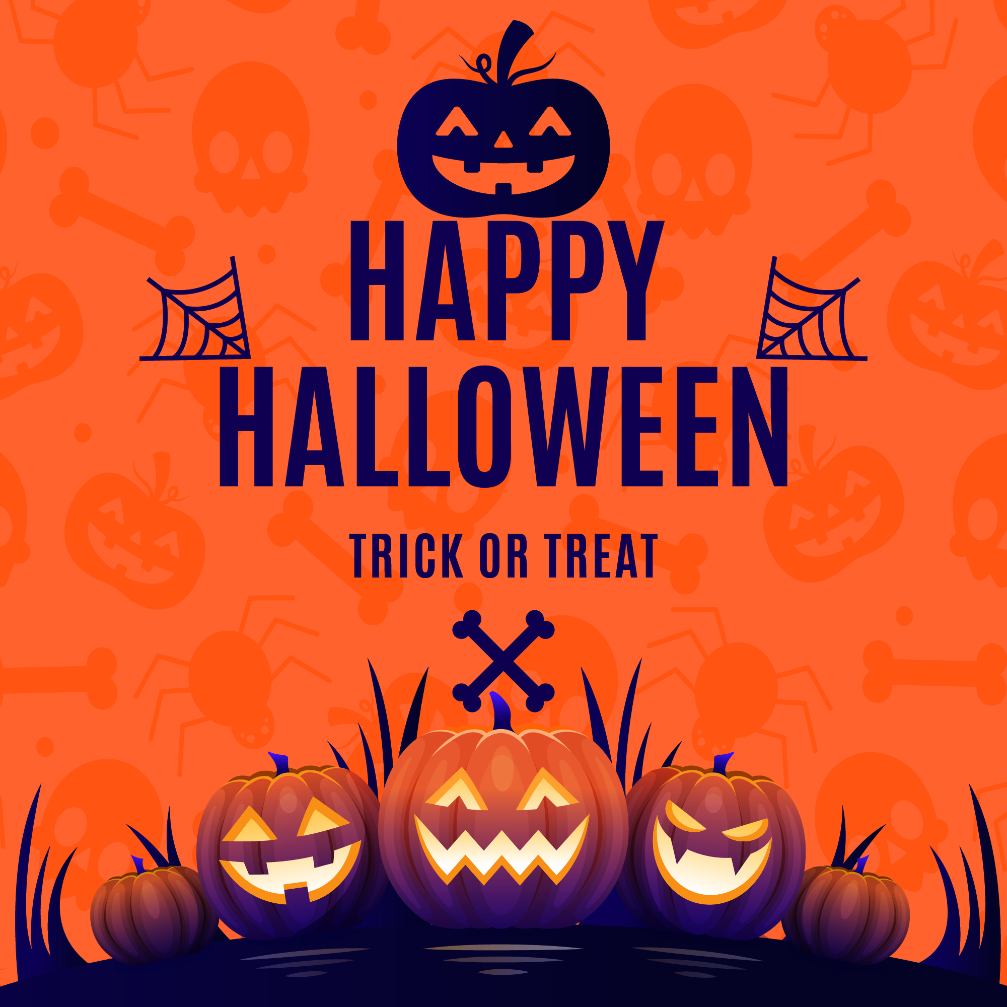 Happy Halloween Trick Or Treat 1339964 Vector Art At Vecteezy