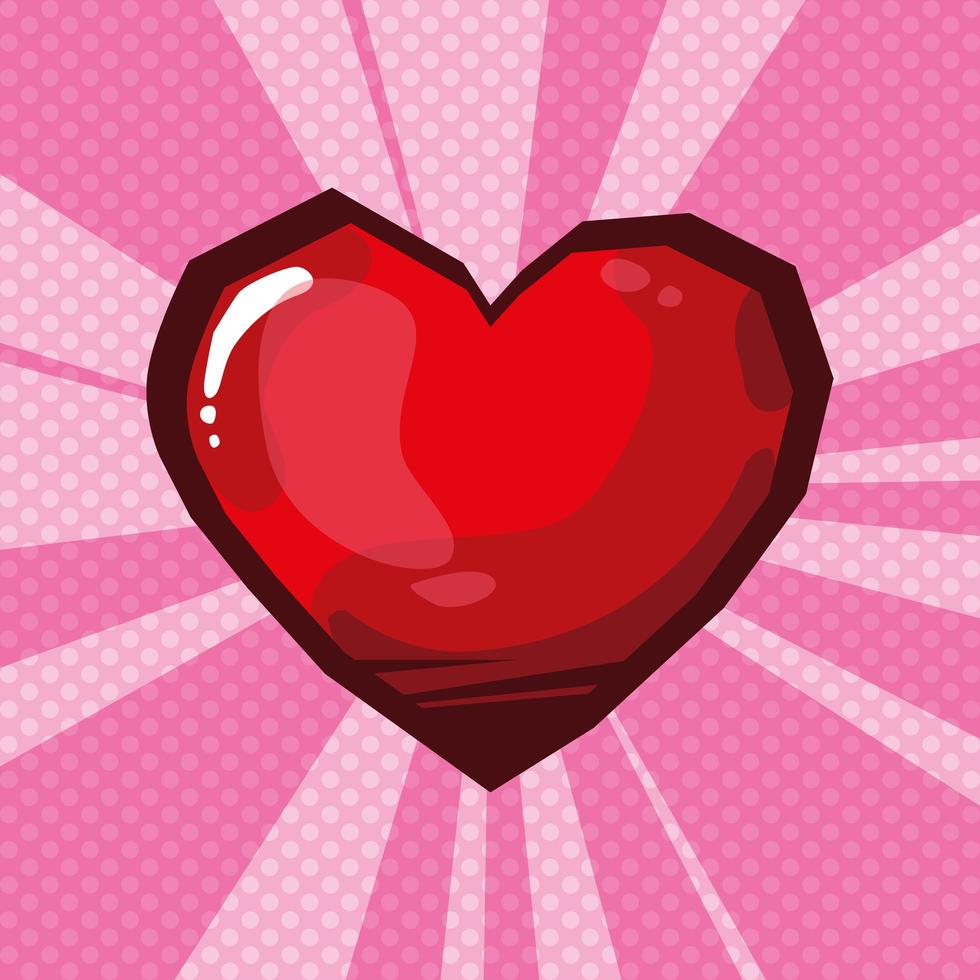 Heart love pop art style 1340008 Vector Art at Vecteezy
