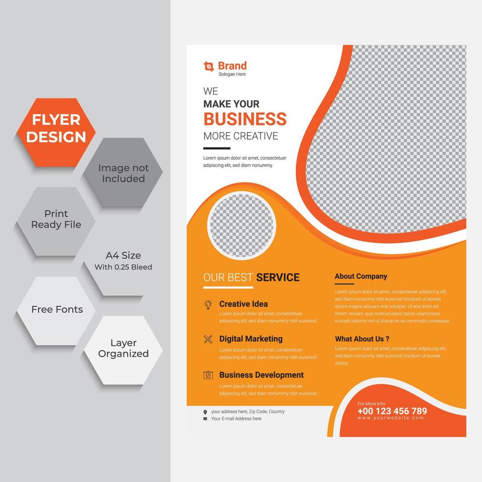 Annual Report Corporate Presentation Flyer Template  vector