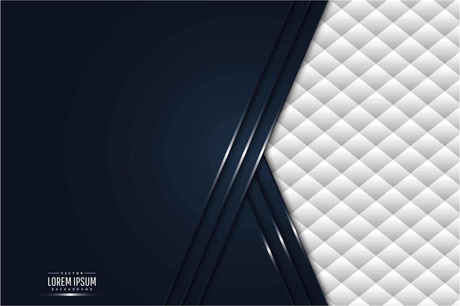 Blue and silver metallic background with white upholstery  vector