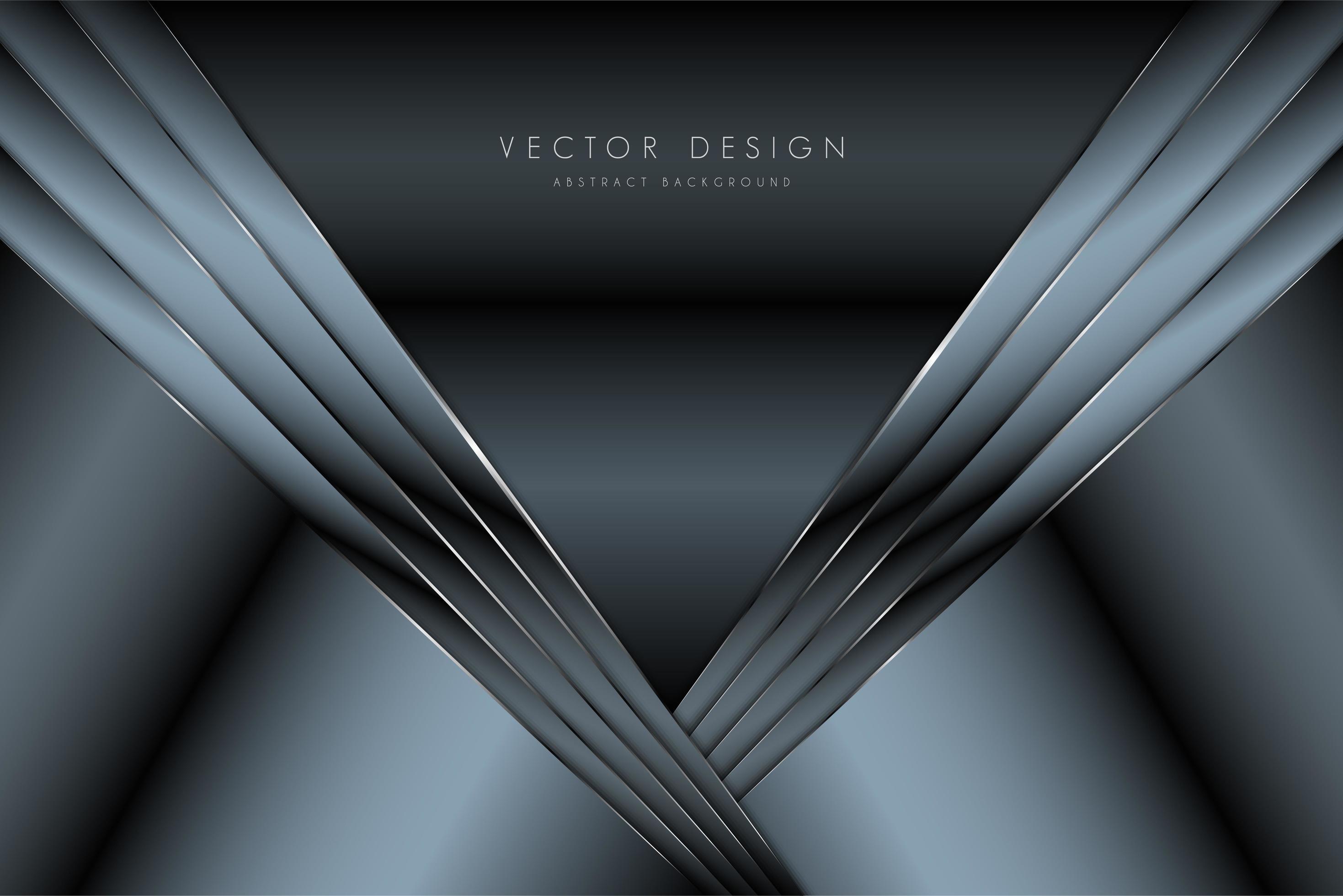 Blue and silver metallic background with dark space. 1340044 Vector Art