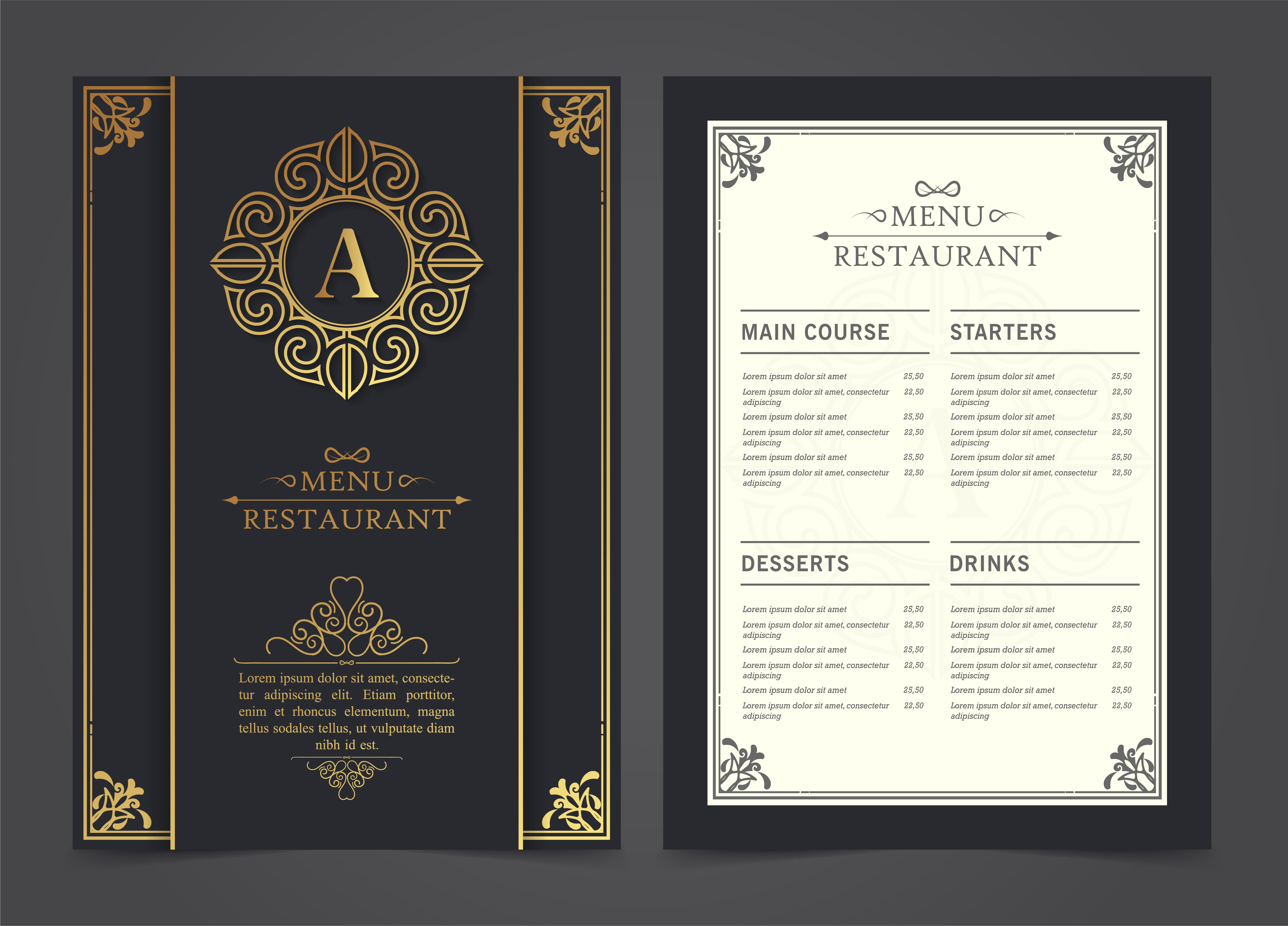 Menu Template Vector Art Icons And Graphics For Free Download