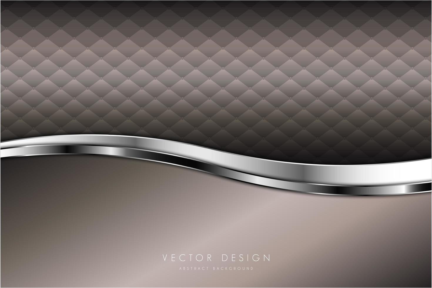 Luxury metallic brown and silver background vector