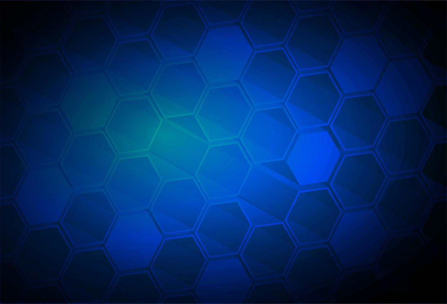 Blue 3D hexagon grid vector