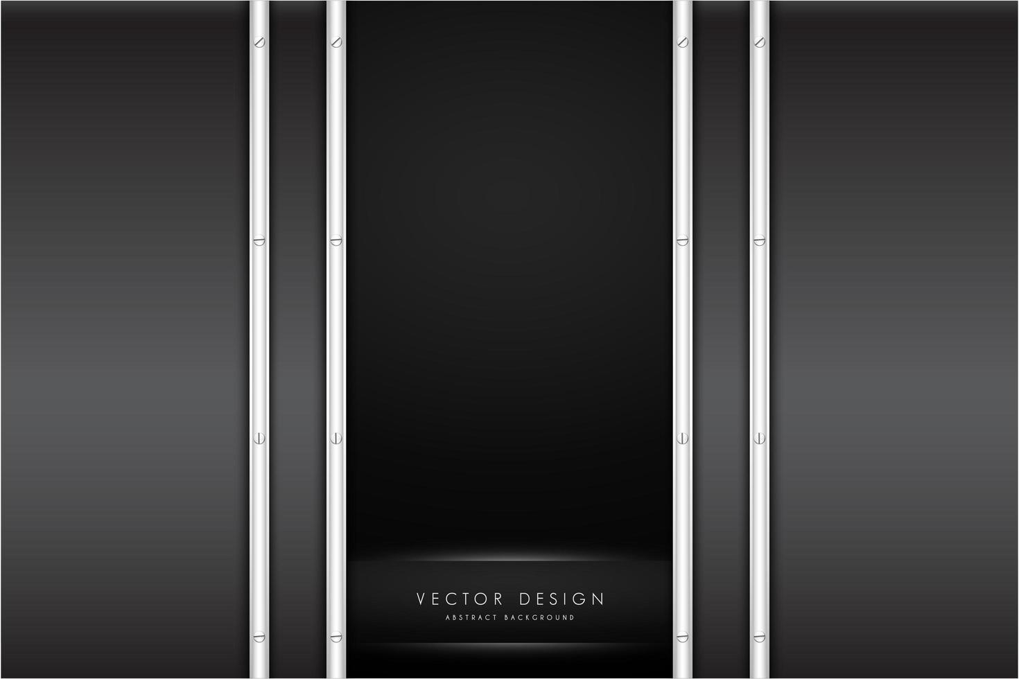 Dark gray metallic background with dark space vector