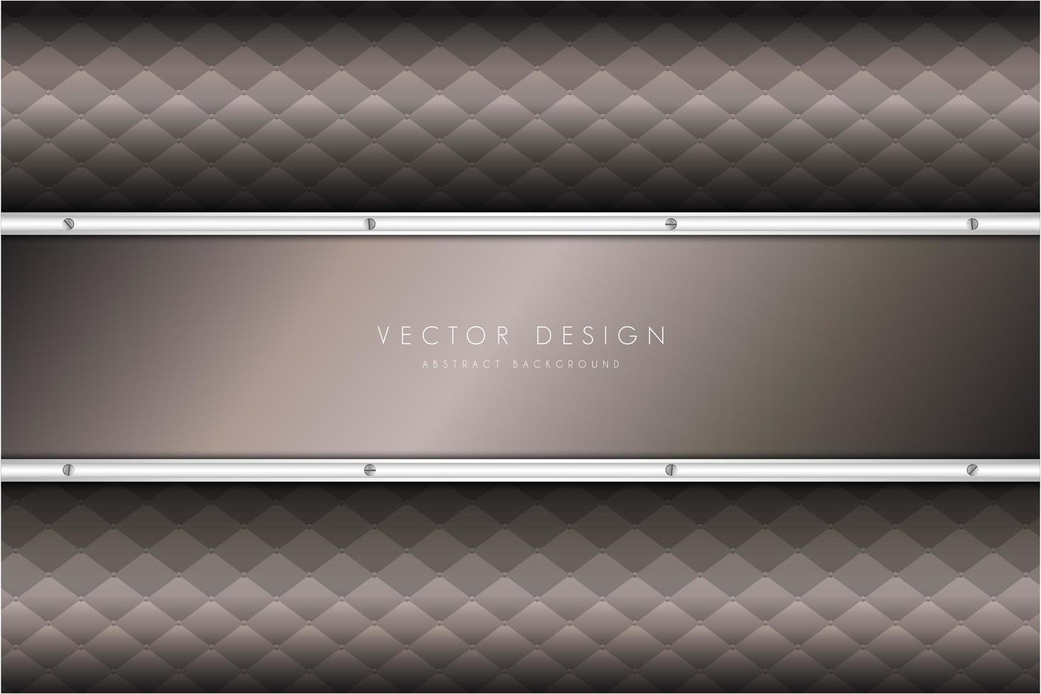 Luxury metallic brown background with upholstery vector