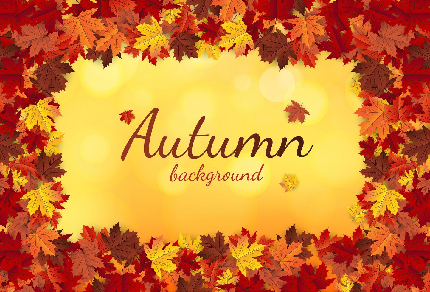 Autumn foliage leaves sale frame  vector
