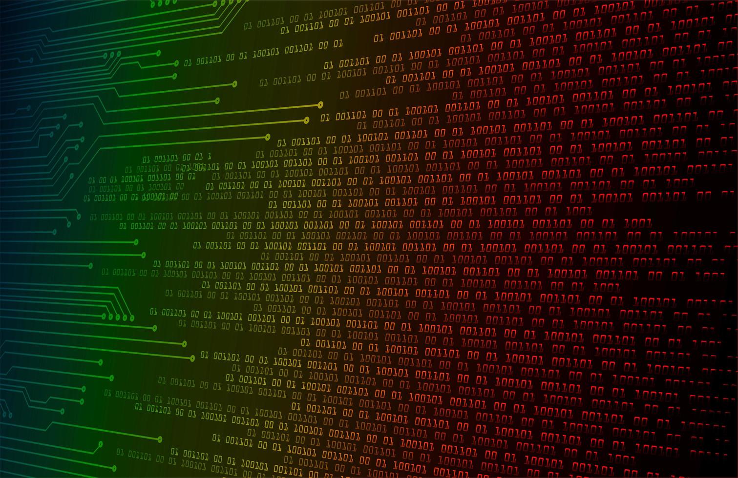 Colorful cyber circuit future technology concept background vector