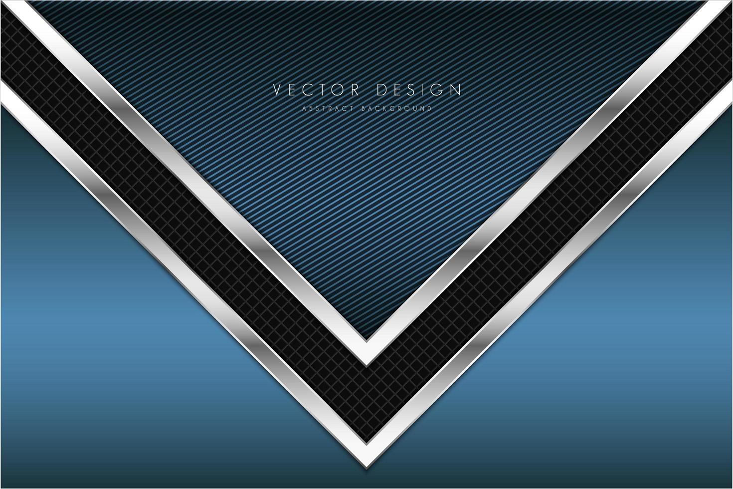 Blue technological metallic background with arrow shape. vector