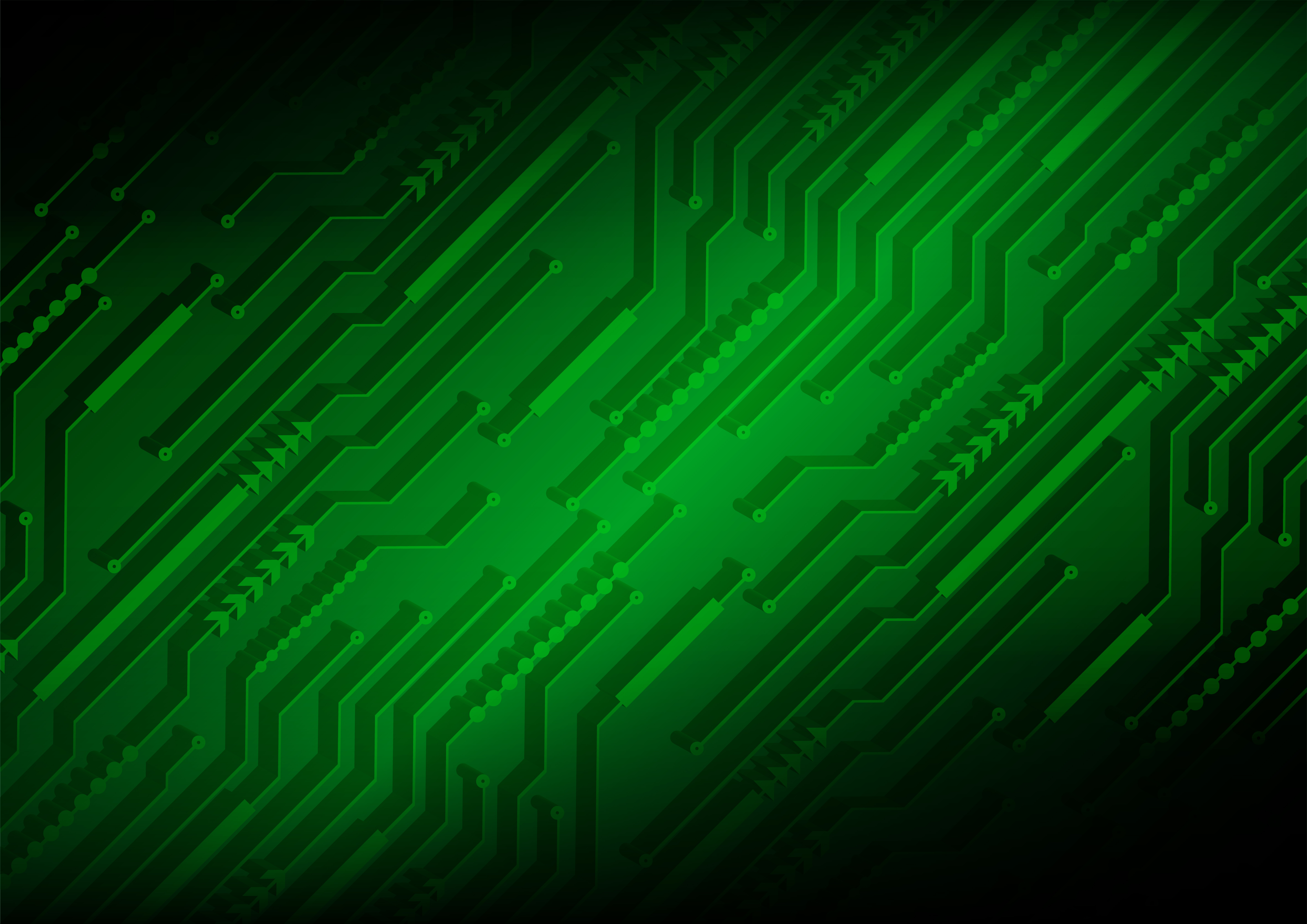 Green circuit future technology concept background Green circuit future technology concept background