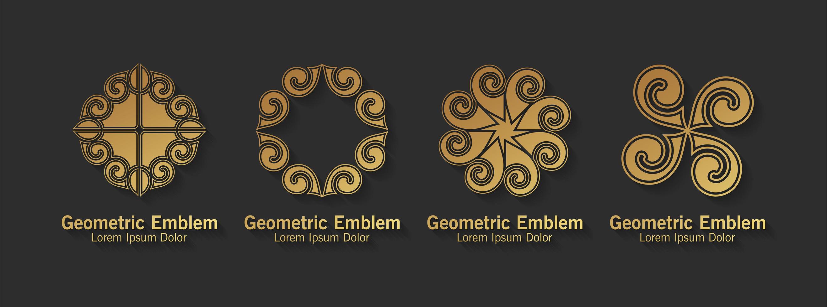 Set of luxury ornament logos  vector
