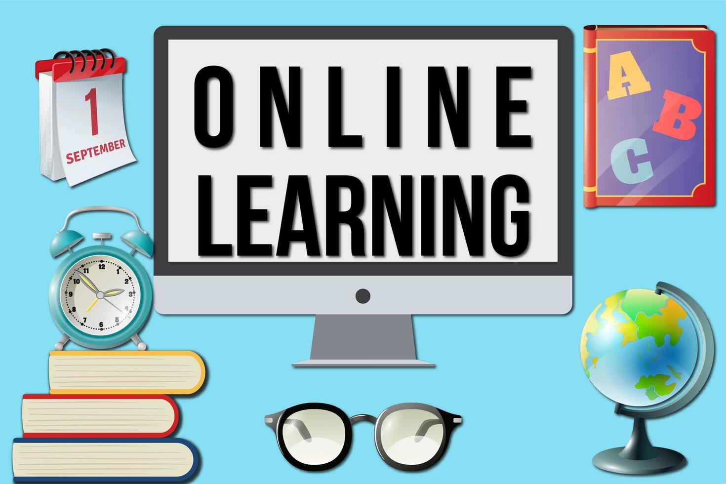 ''Online Learning'' Background vector