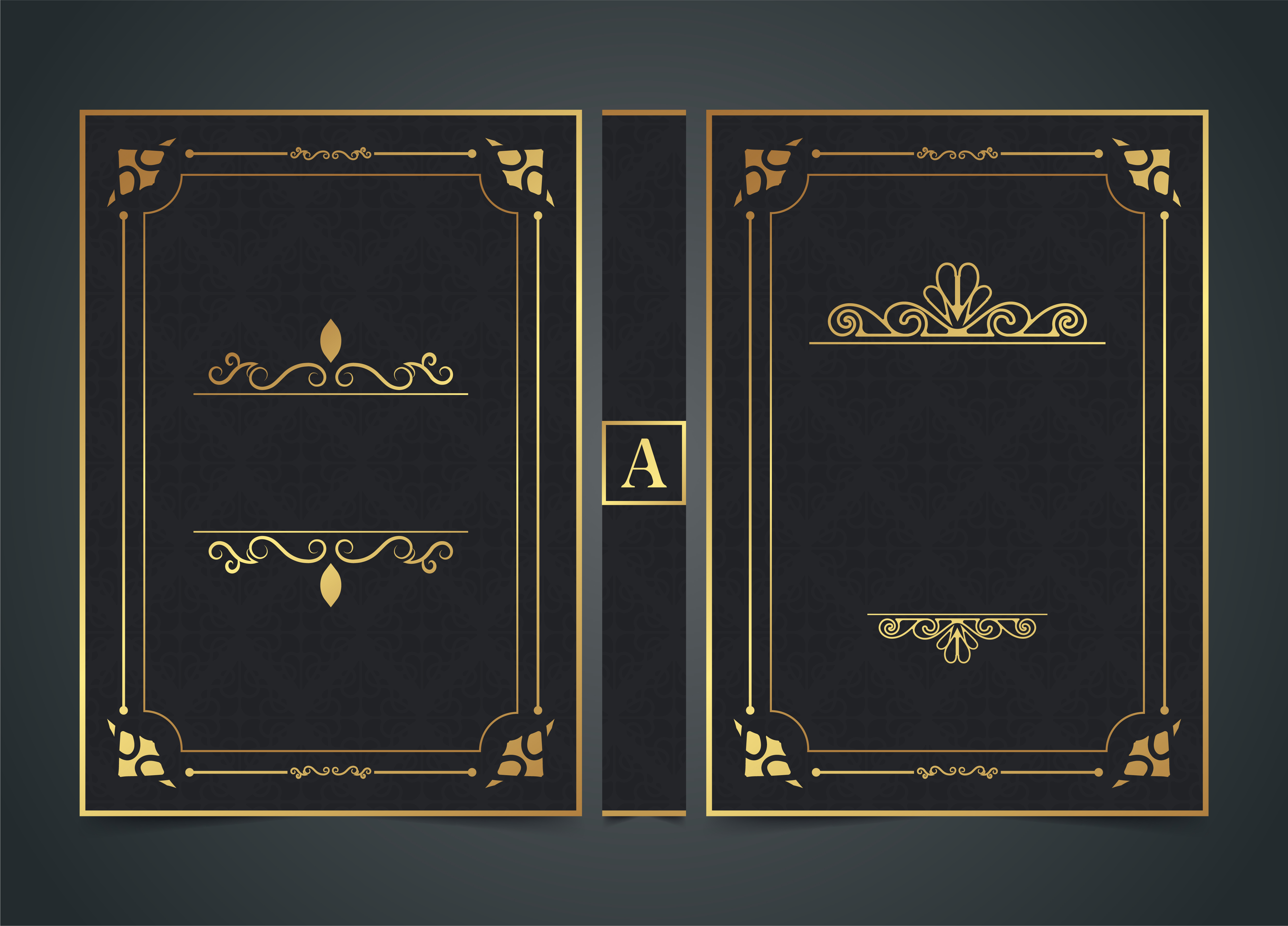 diseño de portada de libro retro ornamental 1340195 Vector en Vecteezy