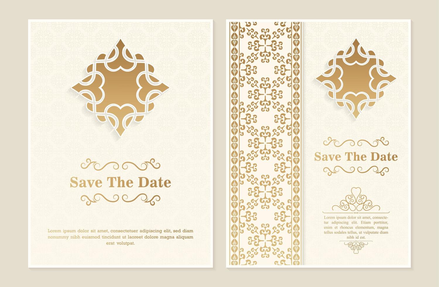 Invitation template with abstract ornaments vector