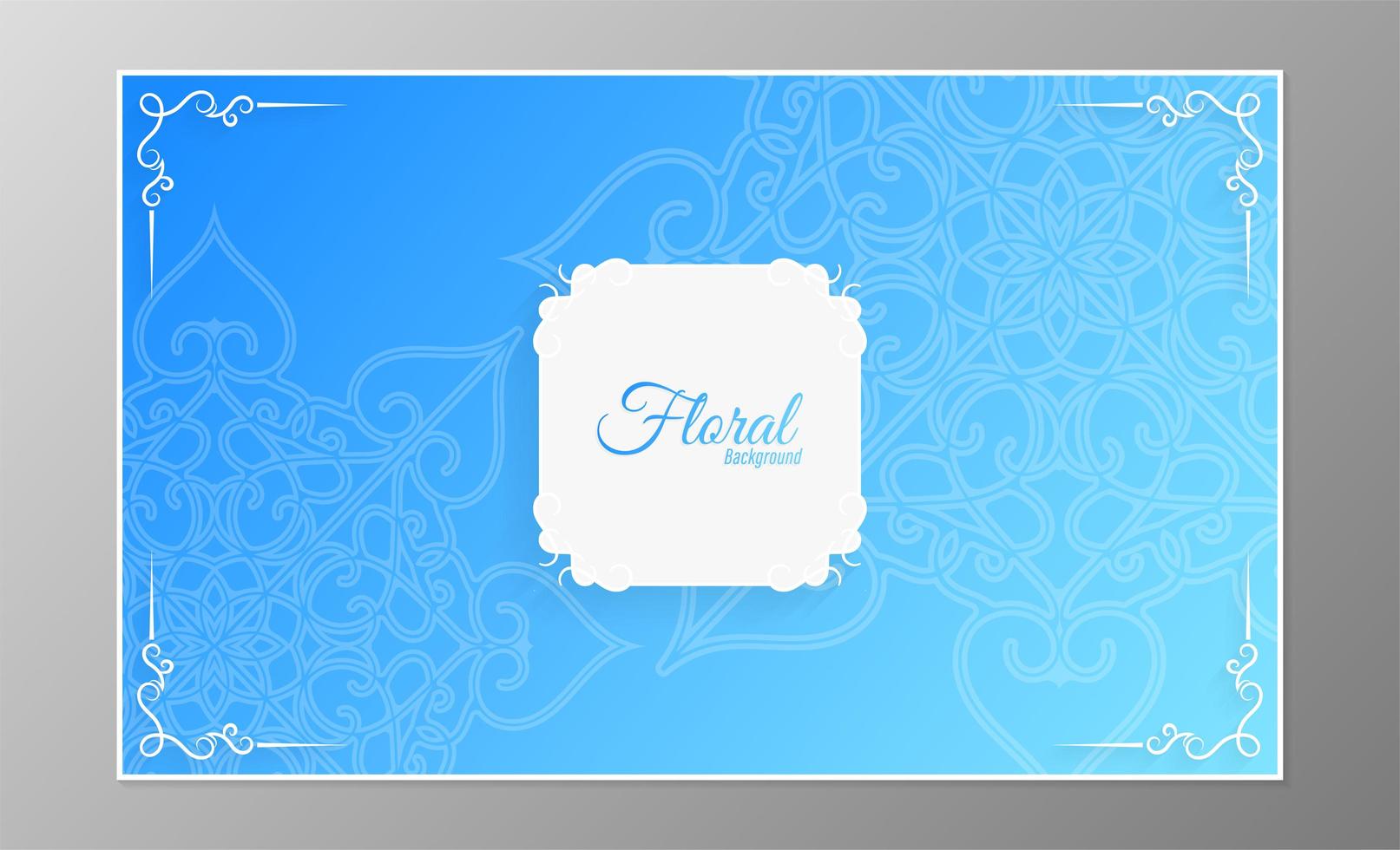 Decorative blue mandala ornamental background design vector