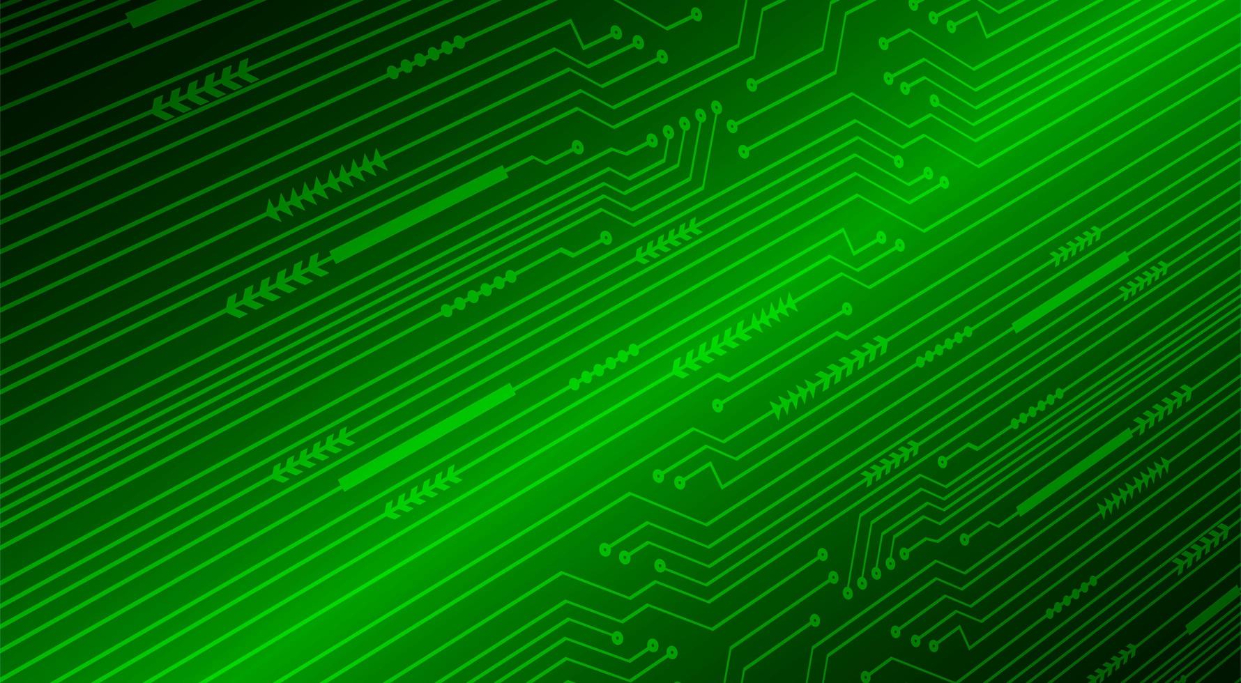 Green cyber circuit future technology concept background vector