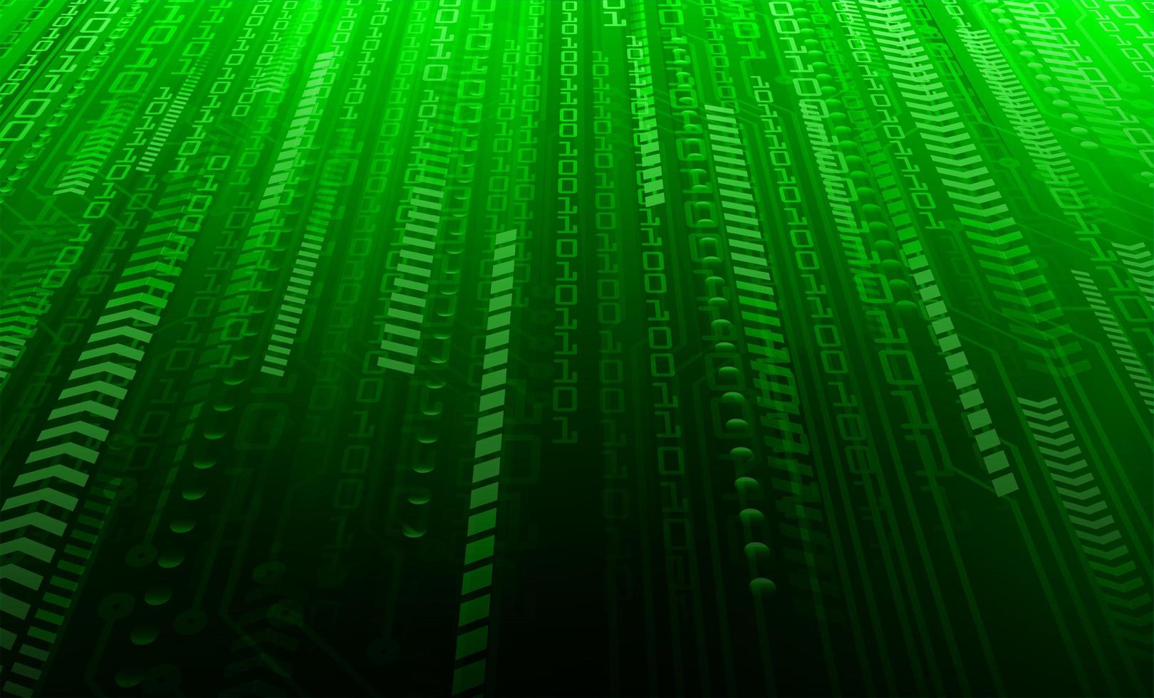 Green binary security concept background vector