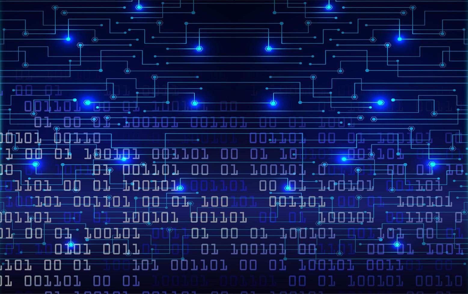 fondo de tecnología futura del circuito cibernético azul vector