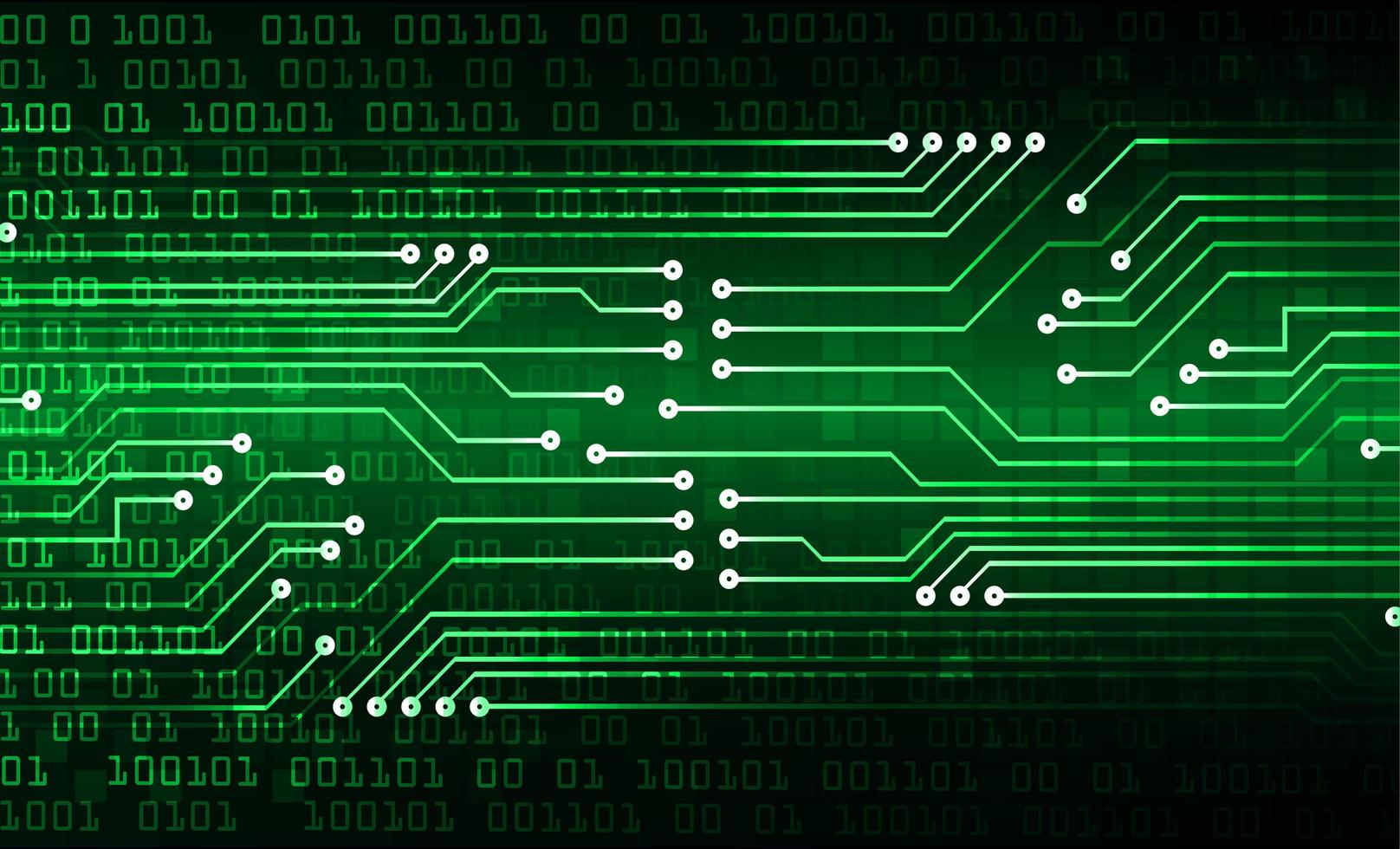 Green cyber circuit future technology background vector