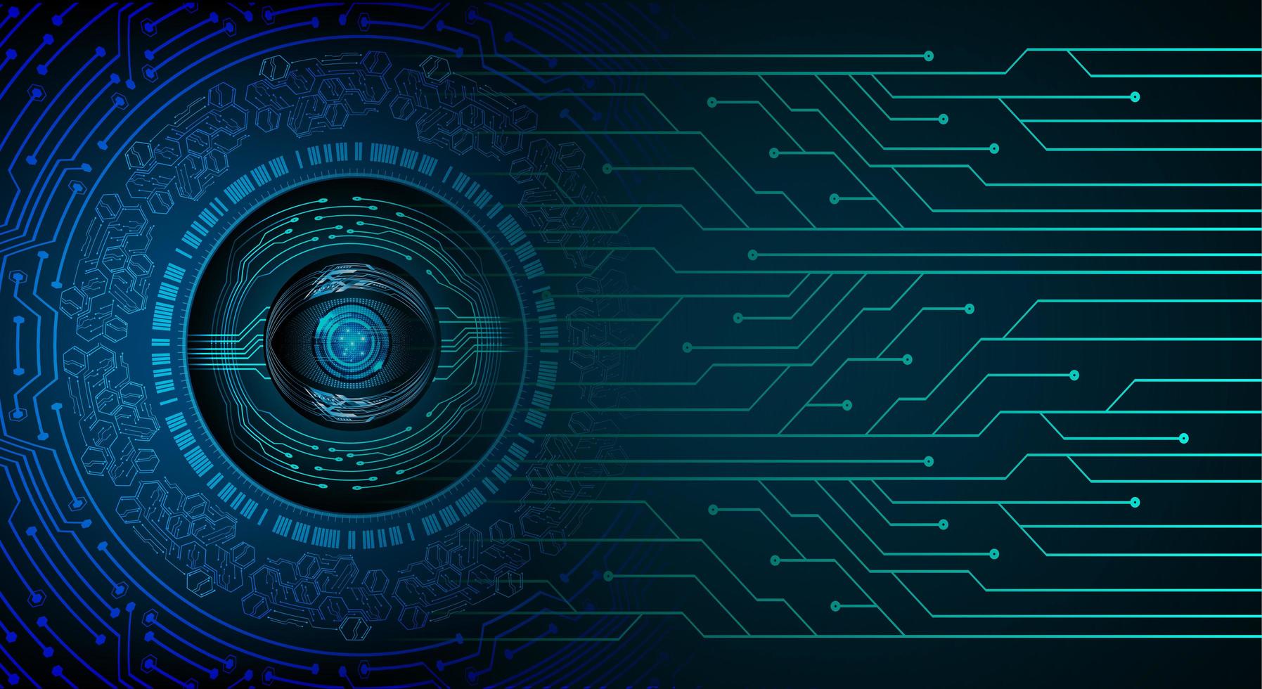 Fondo de concepto de tecnología futura de circuito cibernético vector