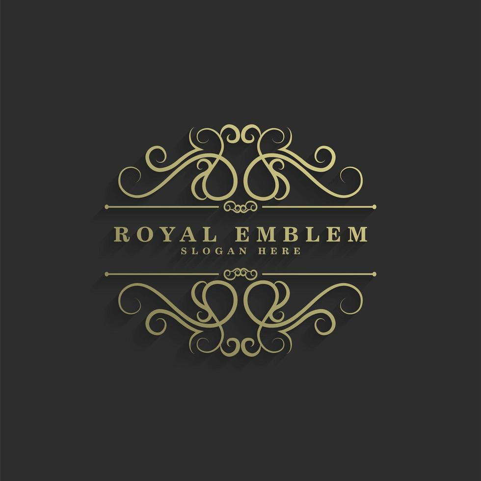 Elegant retro ornamental logo vector