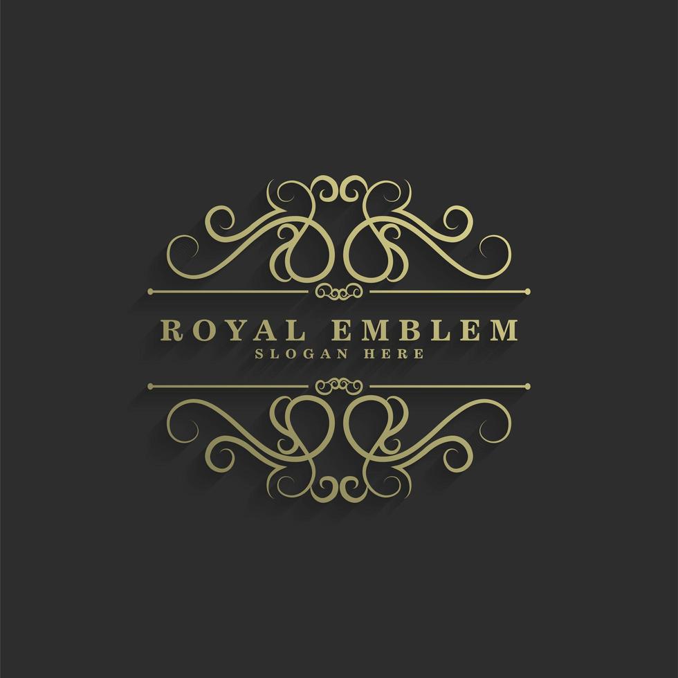 elegante logo ornamental retro vector