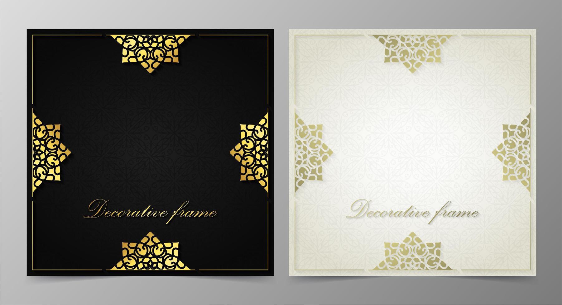 Fondo de diseño de marcos decorativos elegantes vector